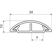 Напольный кабельный канал KOPOS 34х10 2 метра LO 35_LD