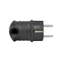 Угловая каучуковая вилка EKF, 230В 2P+PE 16A IP44 PRO RPS-017-16-230-44-r