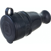Каучуковая переносная розетка с защитной крышкой EKF, 230В 2P+PE 16A IP44 PRO RPS-012-16-230-44-r