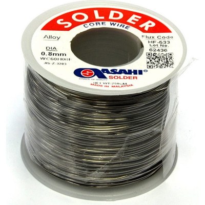 ASAHI 0,8мм 0,25кг Sn63/Pb37 HF533 флюс безотм. RMA припой 00-00000299