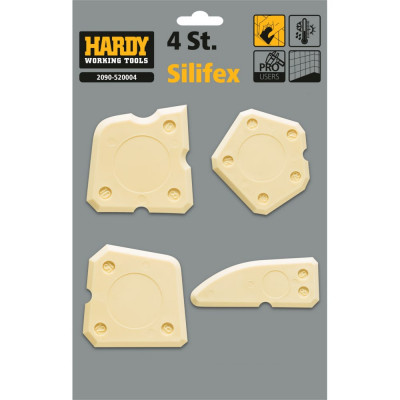 HARDY Шпатель для силикона Silifex 4, набор 4 элементов в блистере 2090-520004