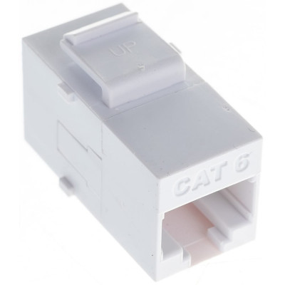 NIKOMAX Соединитель Keystone, Кат.6, RJ45-RJ45 , неэкран., белый NMC-KJUE55C-WT