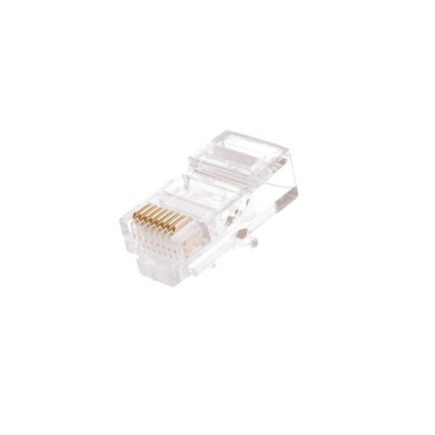 NETLAN Коннектор RJ45/8P8C, Кат.6, 3мкд, универсальный, под 0,47-0,51мм, . EC-UP8P8C-6-003-TR-500