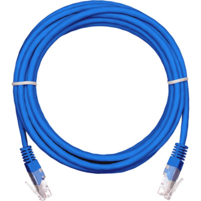 NETLAN Шнур U/UTP 4 пары, Кат.5e, медный, PVC, синий, 2м, 10шт. EC-PC4UD55B-BC-PVC-020-BL-10