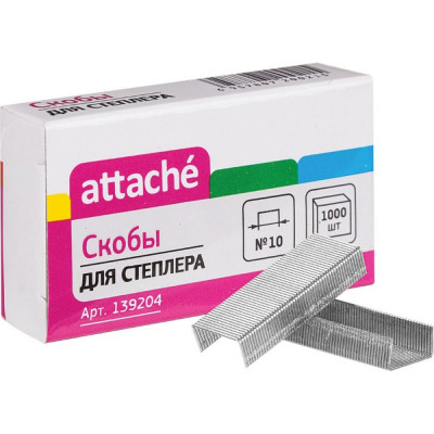 Attache Скобы для степлера N10 оцинкованные 2-20 лист. 1000 шт в уп Китай 139204