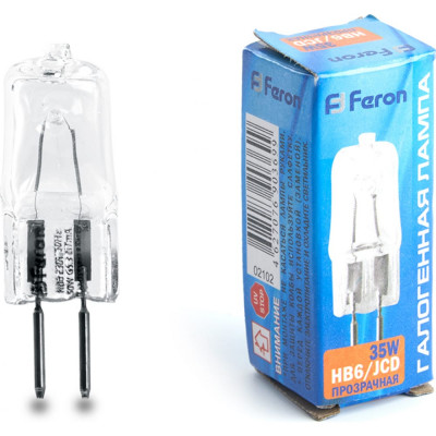 FERON Лампа галогенная, 35W 230V JCD/G5.3, HB6 02102