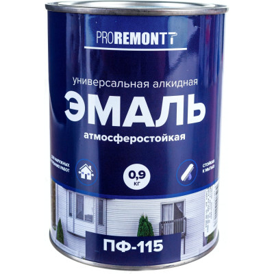 PROREMONTT Эмаль ПФ-115 Бел. глянц. 0,9кг Лк-00004451