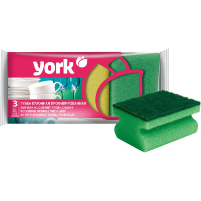 YORK Губки 3 шт. профил. 031010