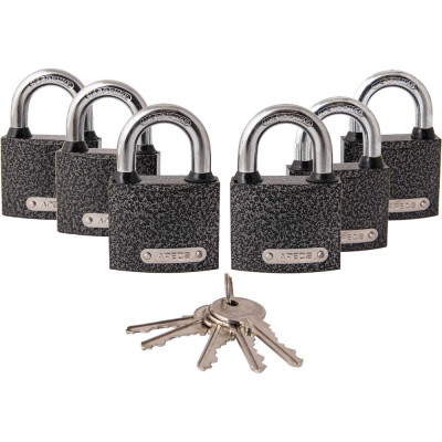 APECS Замки навесные PD-01-50-Blister 6Locks+5Keys 28742