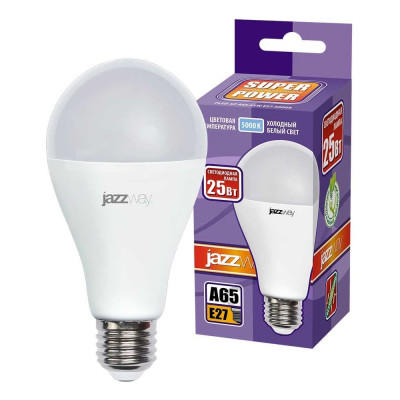 Jazzway Лампа светодиодная PLED-SP 25Вт A65 5000К холодный белый E27 2100лм 230В/50Гц 5018082A