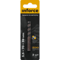 Inforce Сверло по металлу HSS-G 3,5х70х39 мм 2 штуки в упаковке 11-01-666