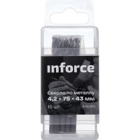 Inforce Сверло по металлу HSS-G 4,2х75х43 мм 10 штук в упаковке 11-01-673