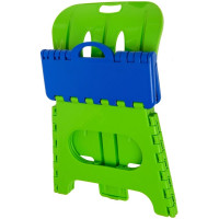 Малый складной табурет Color-x со спинкой, голубой/салатовый 100207