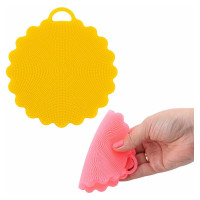 Силиконовая щетка для мытья посуды, овощей и фруктов МУЛЬТИДОМ Волна D12,5 см VL58-10