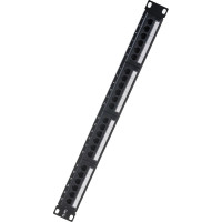 Патч панель SYSMATRIX, 1U 24 порта RJ 45 кат 5e Dual IDC неэкранированная 5PP2402U106