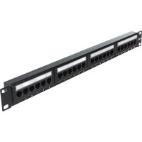 Патч панель SYSMATRIX, 1U 24 порта RJ 45 кат 5e Dual IDC неэкранированная 5PP2402U106