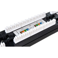 Патч панель SYSMATRIX, 1U 24 порта RJ 45 кат 5e Dual IDC неэкранированная 5PP2402U106