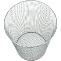 Корзина для бумаг BRAUBERG "Germanium" 9 л, металлическая, серебристая 231959