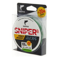 Плетеная леска SALMO Sniper BP ALL R BRAID х4 Grass Green 120/013 4931-013