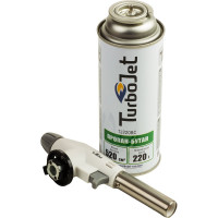 Горелка с пьезоподжигом TJ74 + газовый баллон TJ220 Turbojet TJ723-B