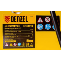 Воздушный компрессор с прямым приводом DENZEL DC1500/24, 1,5 кВт, 24 литра, 220 л/мин/ 58160