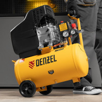 Воздушный компрессор с прямым приводом DENZEL DC1500/24, 1,5 кВт, 24 литра, 220 л/мин/ 58160
