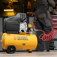 Воздушный компрессор с прямым приводом DENZEL DC1500/24, 1,5 кВт, 24 литра, 220 л/мин/ 58160
