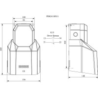 Педаль Emas с защитной крышкой 1НО+1НЗ PDKS11BX11