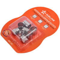 Колпачки на шинный вентиль Airline с защитными манжетами 4+4 шт AVC-04