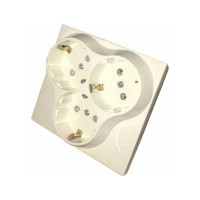 Трехместная розетка SVET РС16-5304 бежевый SV0302-0028