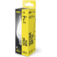 Лампа IEK LED CB35, свеча на ветру, 7вт, 230В, 4000К, E14 LLE-CB35-7-230-40-E14