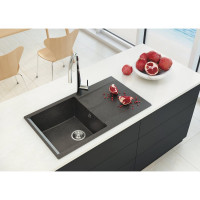 Кухонная мойка мраморная Polygran цвет черный Gals -860 №16 408005