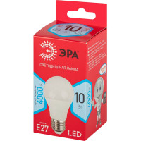Светодиодная лампа ЭРА LED A60-10W-840-E27 R диод, груша, 10Вт, нейтральный свет, E27 10/100/2000 Б0049635