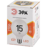 Светодиодная лампа ЭРА LED G90-15W-2700K-E27 диод, шар декор, 15Вт, теплый свет Б0049077