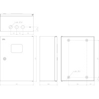 Щит с монтажной панелью ЭРА SIMPLE ЩМПг (окно)-04 IP54, 400х300x175, Б0041663