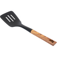 Лопатка Mallony FORESTA с отверстиями из нейлона, с пластиковой ручкой, дизайн под дерево, 33,5x9,8 см 006459