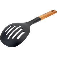 Шумовка Mallony FORESTA из нейлона, с пластиковой ручкой, дизайн под дерево, 34x10,5 см 006462