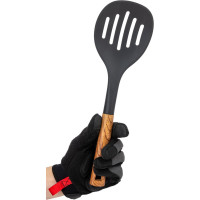 Шумовка Mallony FORESTA из нейлона, с пластиковой ручкой, дизайн под дерево, 34x10,5 см 006462