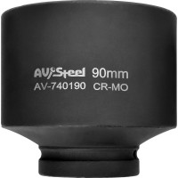 Головка ударная шестигранная удлиненная (90 мм; 1DR) AV Steel AV-740190
