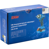 Импульсный аккумуляторный гайковерт TOUA DBLW180 18 В 1 АКБ + ЗУ DBLW180-1