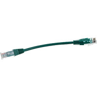 Патч-корд RJ45 - RJ45, 4 пары, UTP, категория 5е, 0.15 м, зеленый, TWT-45-45-0.15-GN