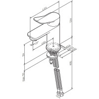 Смеситель для умывальника AM.PM, X-Joy черный F85A02122
