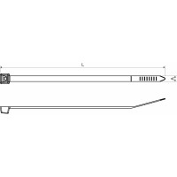 Хомут (кабельная стяжка) KOPOS PA6.6 полиамид. SP 430х4.8 FA, черный SP 430X4.5_FA