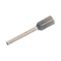Штыревой втулочный изолированный наконечник KLR KTE 0.75-12V 0.75мм2/L=12мм/Серый 107512V