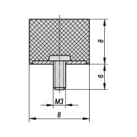 Резинометаллический буфер KIPP K0571.00800855