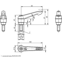 Зажимной рычаг KIPP K0269.4121X40