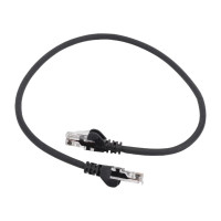 Патч-корд LANMASTER RJ45 - RJ45, 4 пары, UTP, категория 5е, 0.5 м, черный, LSZH, LAN-PC45/U5E-0.5-BK