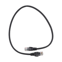 Патч-корд LANMASTER RJ45 - RJ45, 4 пары, UTP, категория 5е, 0.5 м, черный, LSZH, LAN-PC45/U5E-0.5-BK