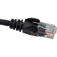 Патч-корд LANMASTER RJ45 - RJ45, 4 пары, UTP, категория 5е, 0.5 м, черный, LSZH, LAN-PC45/U5E-0.5-BK