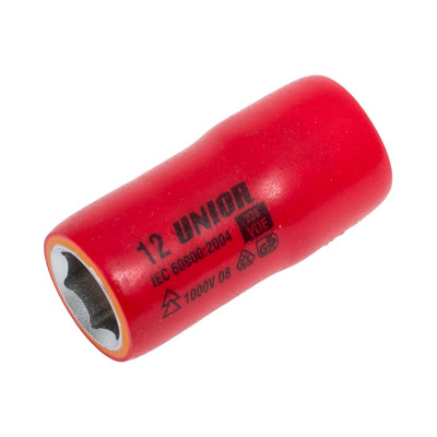 Головка торцевая шестигранная изолированная VDE (12 мм; 3/8"; 1000V) Unior 3838909191638